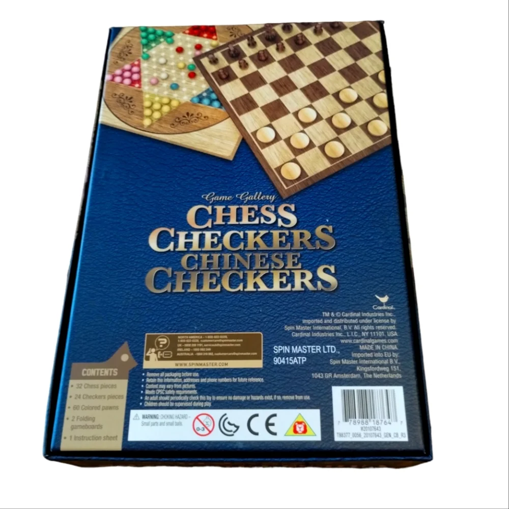 Chess, Checkers and Chinese Checkers Board Game Set Toy